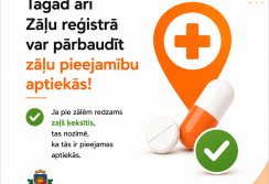 vizualizācija par to, ka tagad arī zāļu reģistrā var pārbaudīt zāļu pieejamību aptiekās